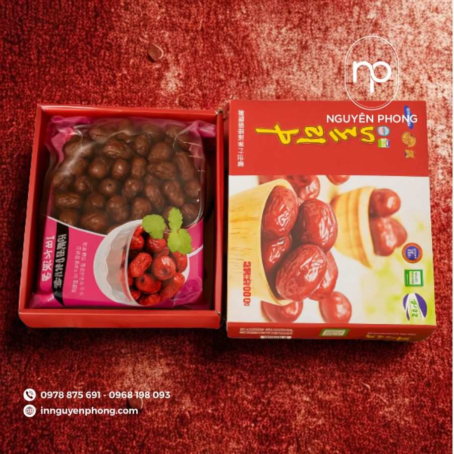 In hộp đựng táo đỏ đẹp, chuyên nghiệp, giá tốt